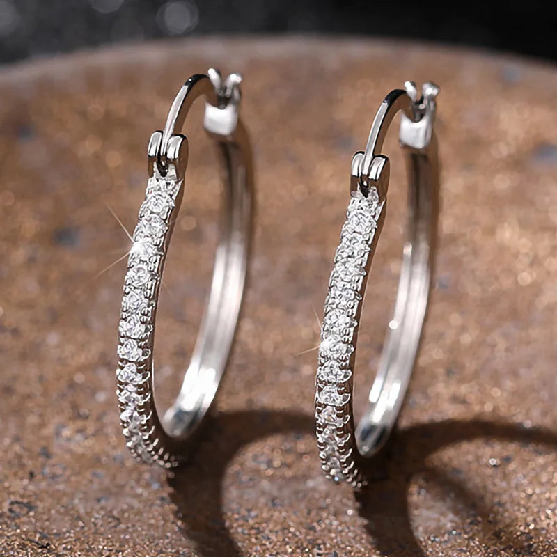 Large round hoop earrings
