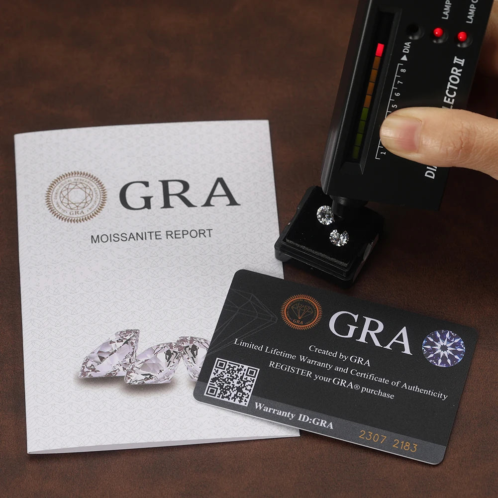 Heart-shaped moissanite-style studs, listed 0.5–4 ct