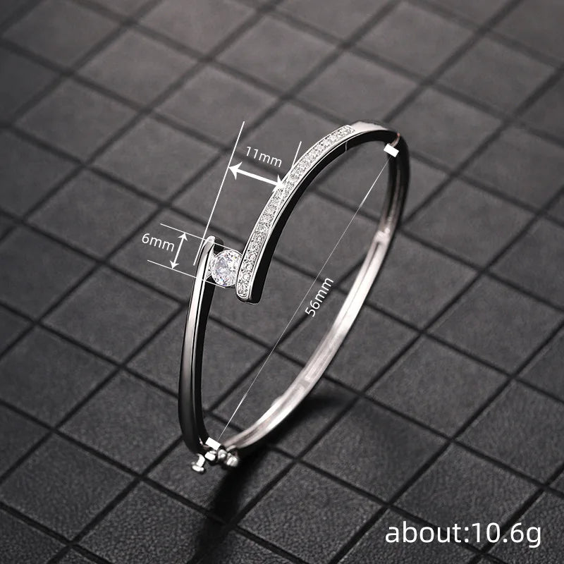 Geometric line chain/link bangle