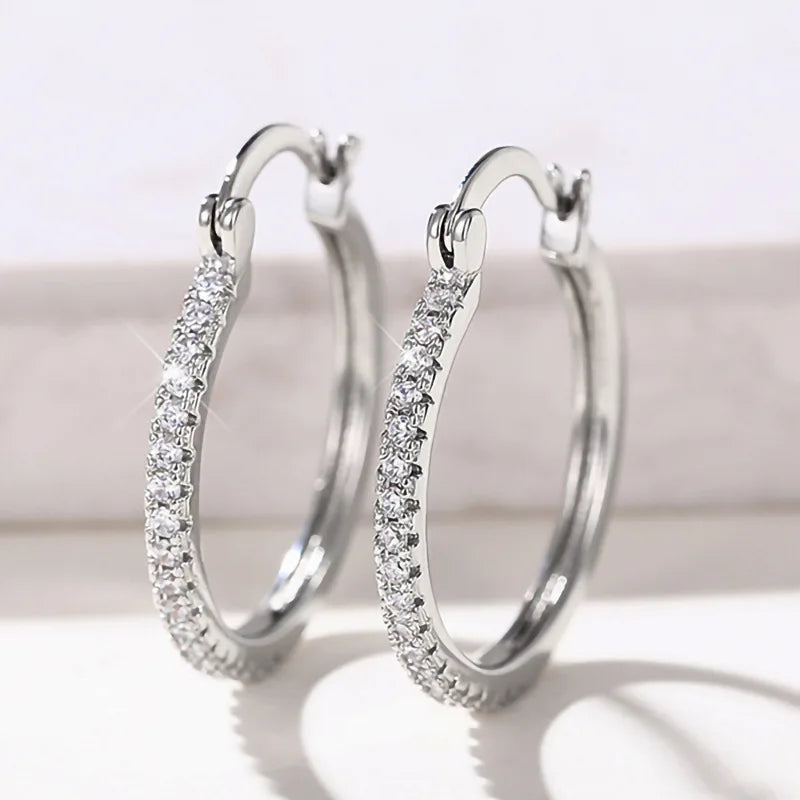 Large round hoop earrings