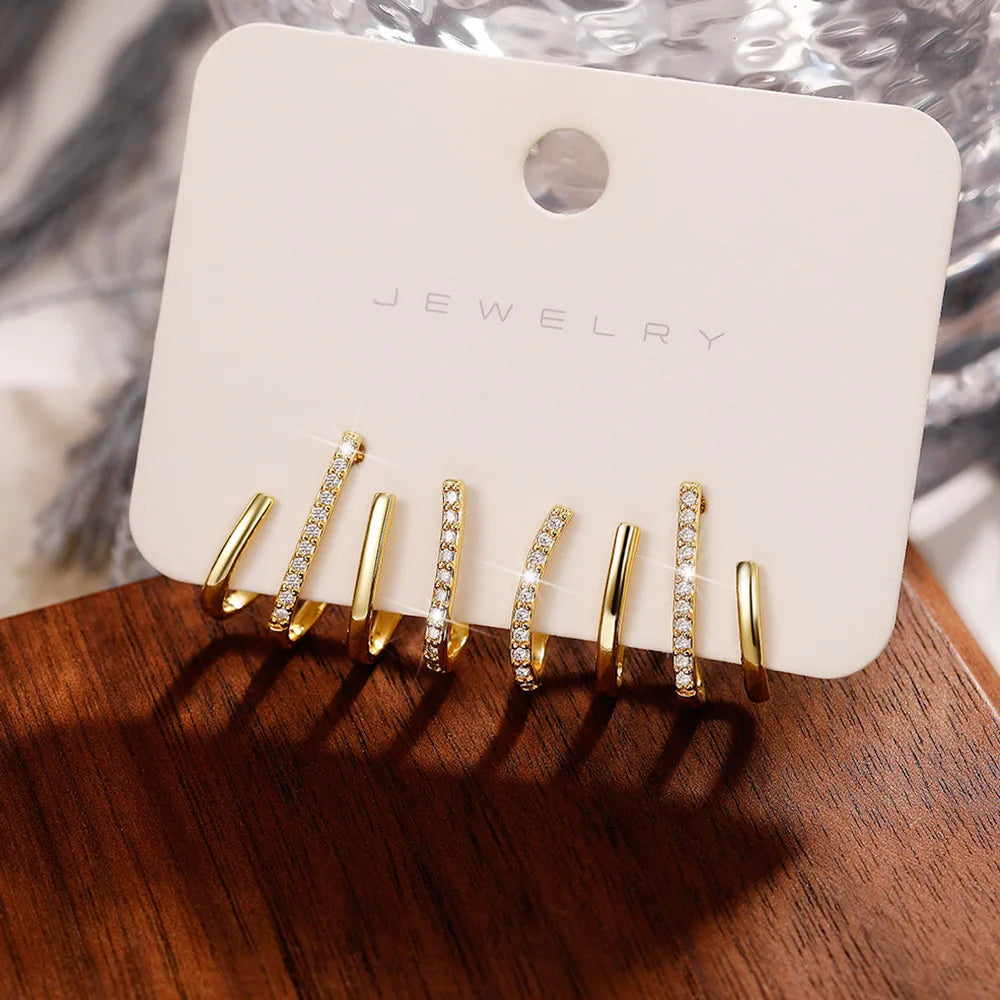 Four-prong geometric studs