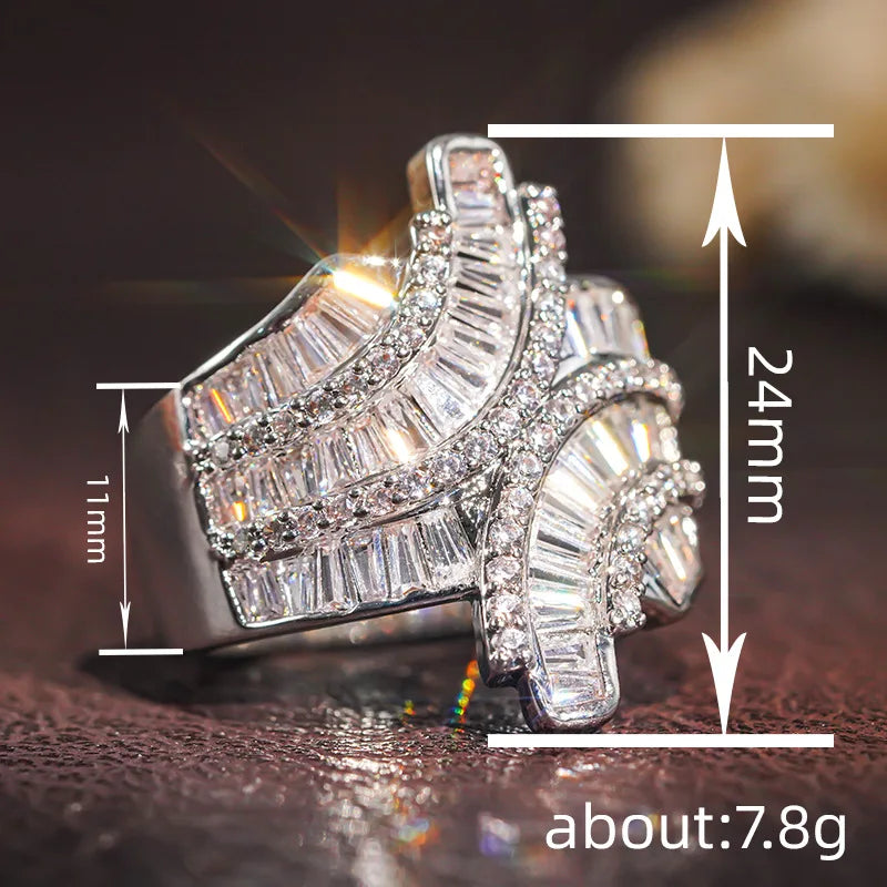 Futuristic copper fashion ring