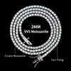 RINNTIN iced tennis-chain jewelry — listed 2 mm and larger options