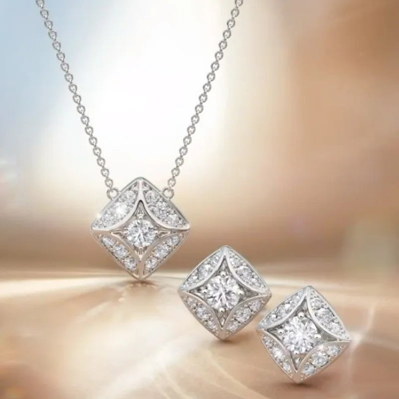 Rhombus necklace/earring selections