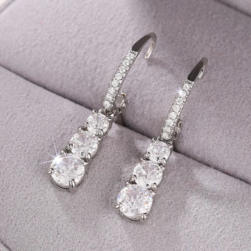 Long-bar drop earrings