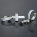 Street-style cross-drop earrings