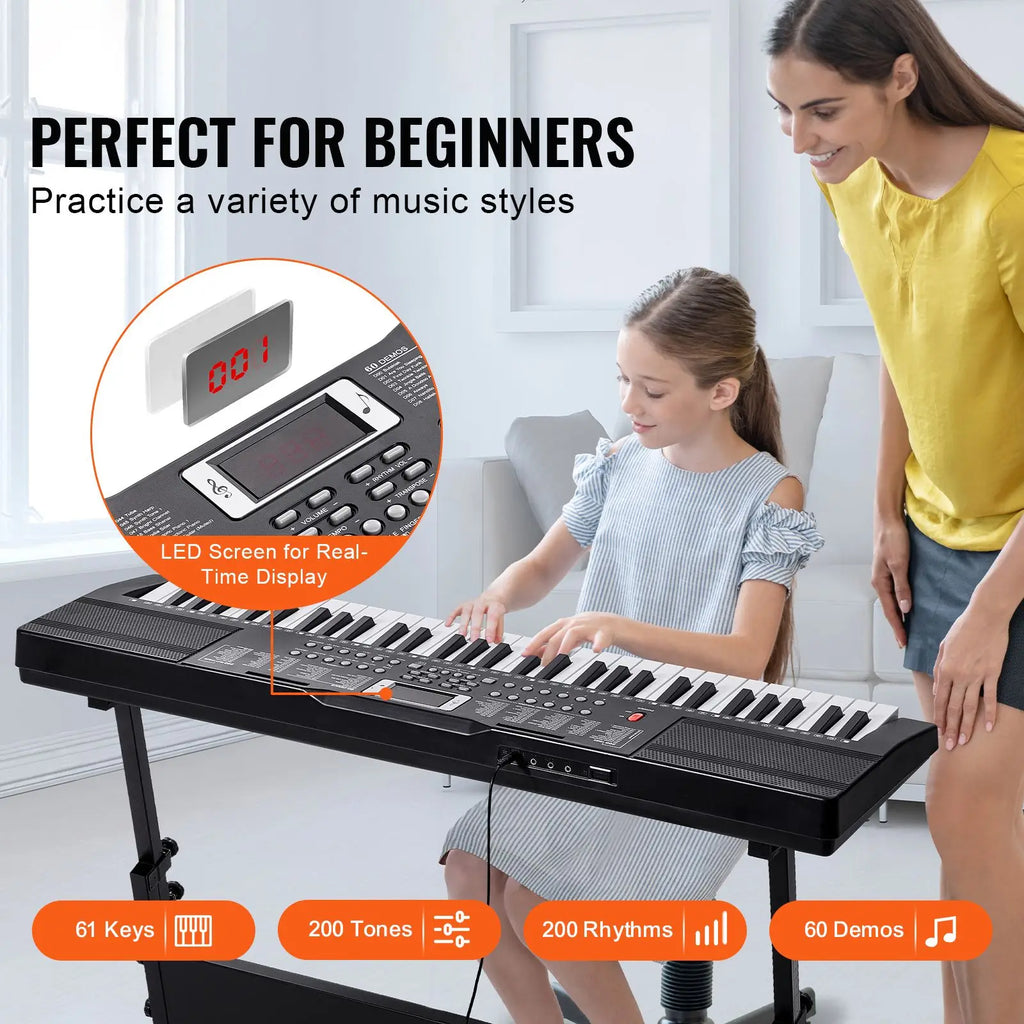 Portable digital keyboard, 200 tones / 200 rhythms