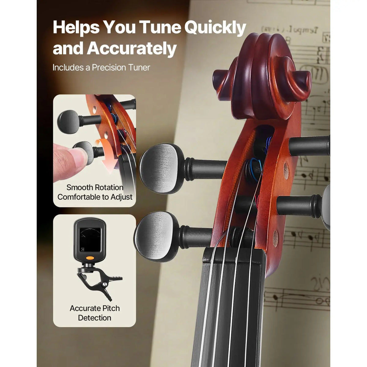3/4-size violin set with accessories