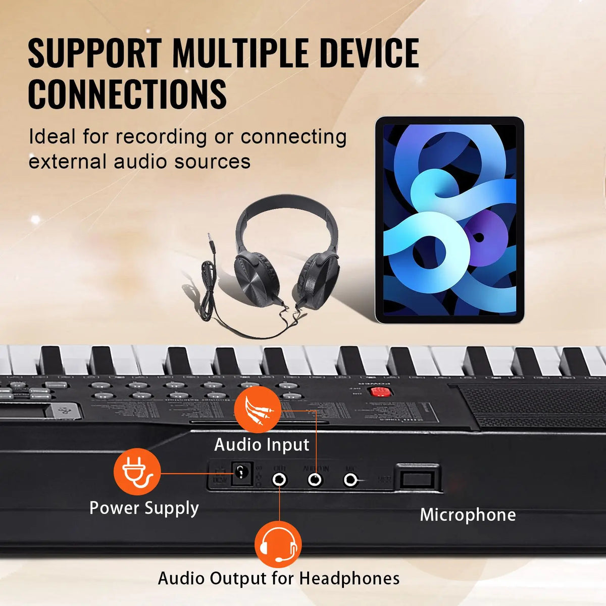 Portable digital keyboard, 200 tones / 200 rhythms
